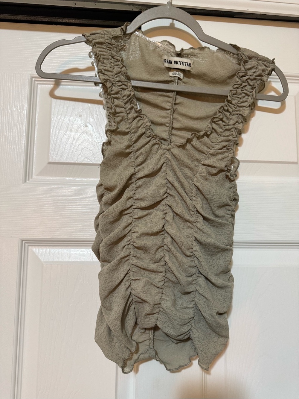 Urban Outfitters Olive Ruched Tank Camisole
